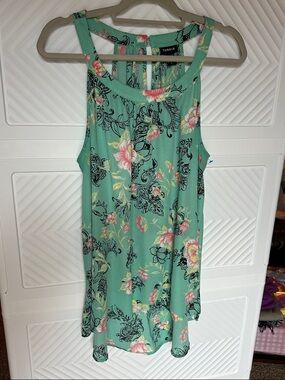 torrid Mint Green Floral Sleeveless Tank Top